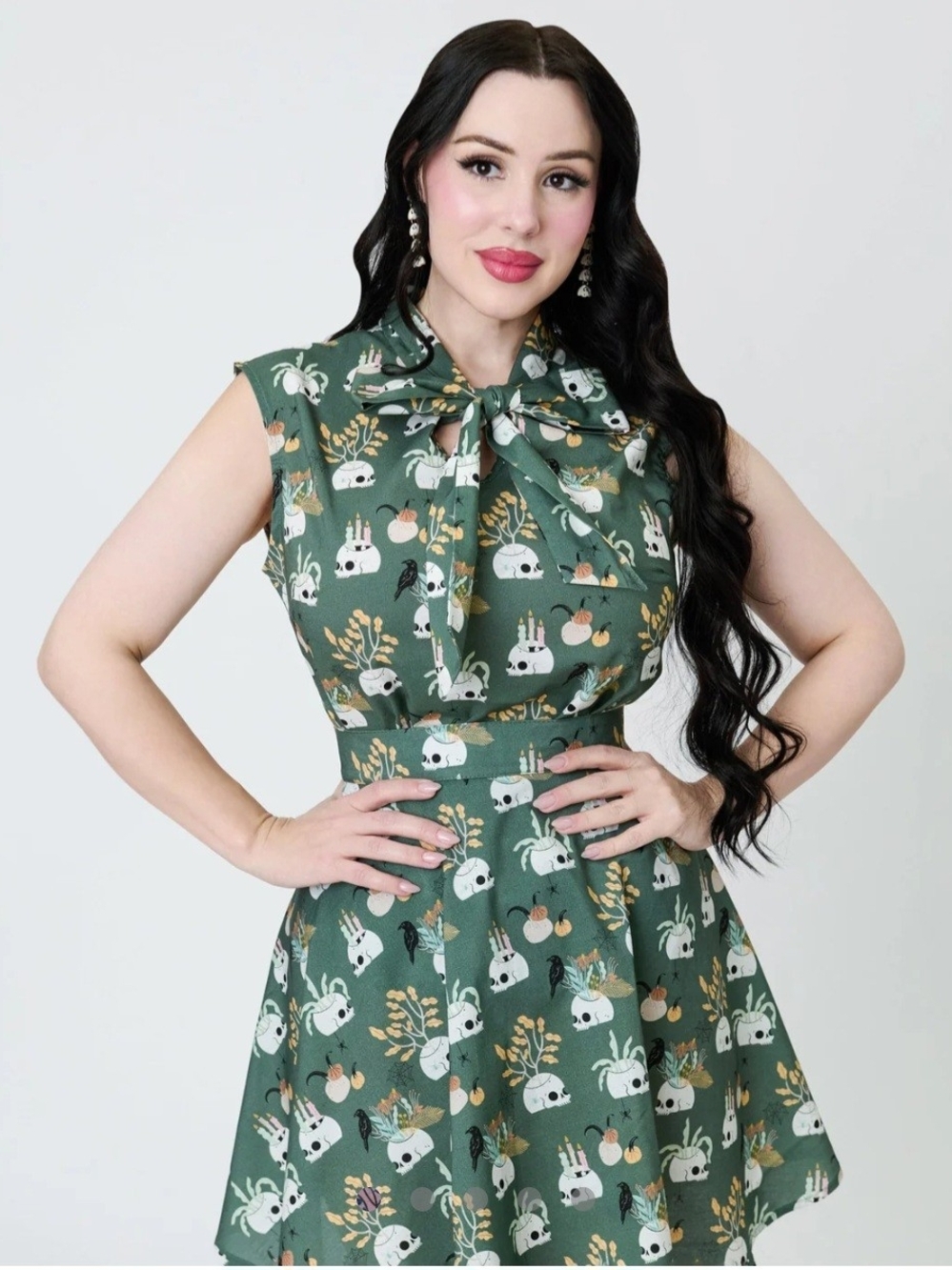 Retrolicious 100% Cotton Spooky Fall Western Blouse And Skirt Set Size XS